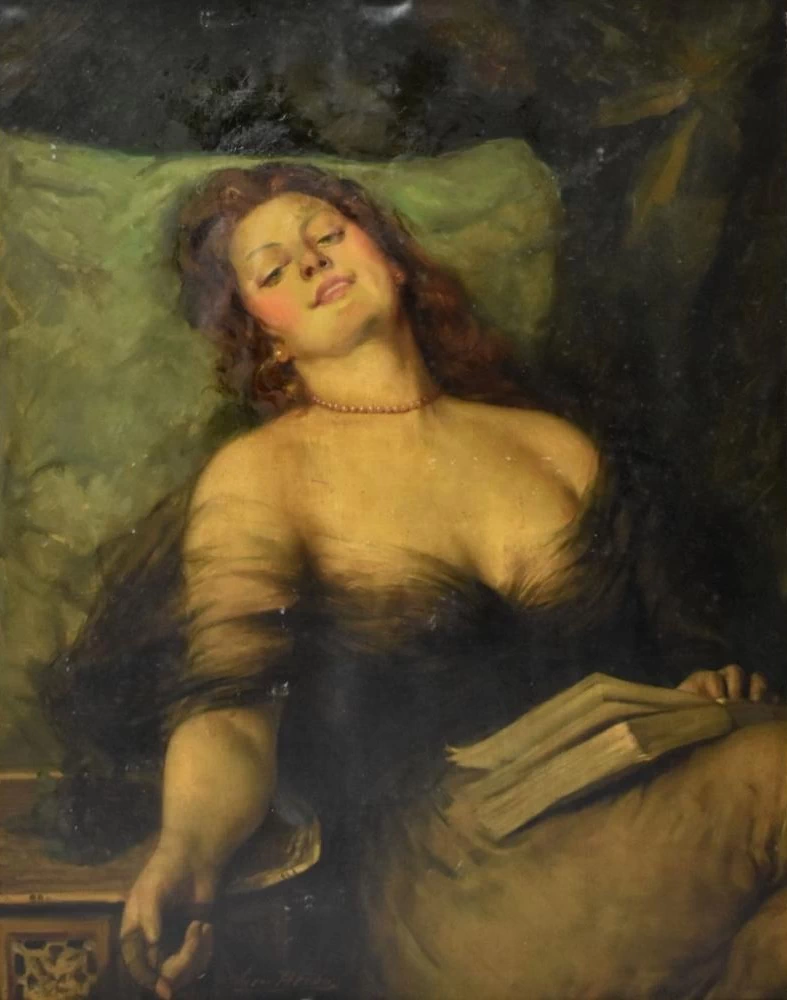 Una giovane donna con un libro
